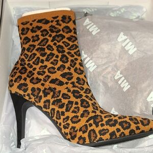 MIA Animal Print Stiletto Boots